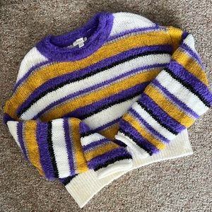 Topshop stripe fuzzy sweater Size Small